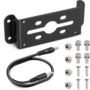 EWAY Backup Camera Adapter Bracket for Furrion Pre-Wired RVs System, U-Shaped Aftermarket Rear View Cam Mounting Plate w/Power Pigtail Connector for RV Camper Vans 5th Wheel Trailer Motorhome Mount