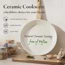 Bazova 24 Pcs Pots and Pans Set Non Stick Ceramic Cookware Set,Healthy Non Toxic Kitchen Cookware Sets with Large Capacity,Induction Compatible,PFAS/PTFE/PFOA/PFOS Free,Cream White