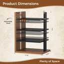 Space-Saving Corner Audio Rack, 4-Tier Stereo Cabinet Media Cabinet with 17-Position Adjustable Shelves, Durable 15mm MDF Board Supports TV Accessories, Speakers, Game Consoles (Walnut), 21.26 x 16.54 x 31.5 inches