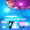 Easy Set Pool with Pool Lights, Upgraded Above Ground Pool,Large Inflatable Swimming Pool for Adults Round Pool,Quick Set Inflatable Top Rings Above Ground Swimming Pool 8ftx30in