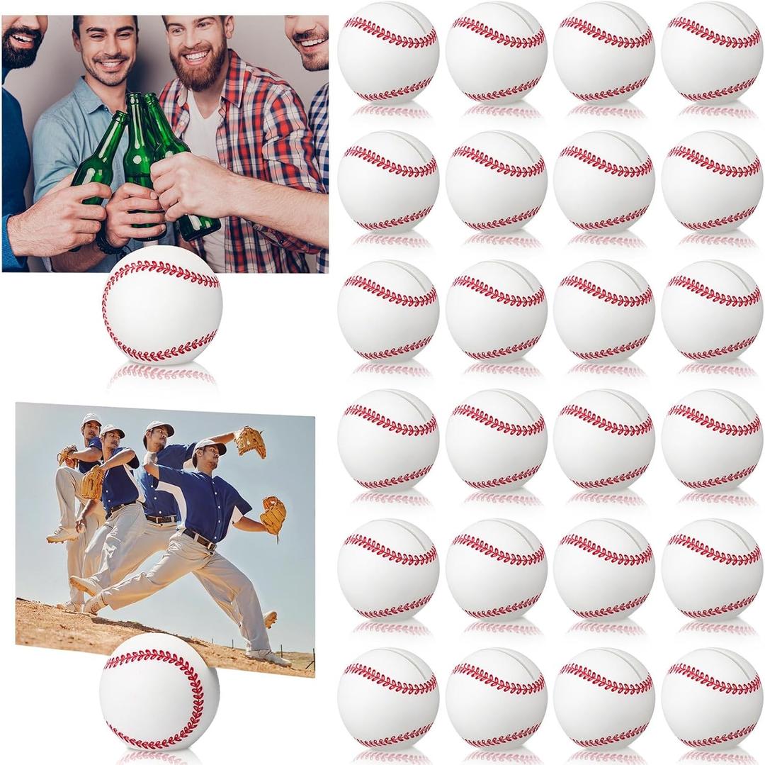 Leinuosen 24 Pcs Resin Baseball Base Centerpieces Place Card Holder Baseball Shaped Table Number Holder Name Place Photo Stand for Sports Events Wedding Party