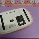 Retro Wireless Keyboard with Round Keycaps, 2.4GHz Full-Size USB Cute Wireless Keyboard Mouse for Computer, Desktop, Laptop and Computer (Pink-Colorful)