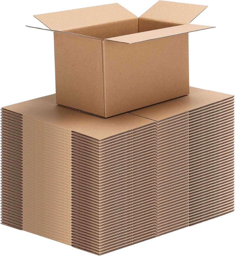 CRUGLA 40 Packs 8x5x5 Shipping Boxes for Small Business, Corrugated Cardboard Boxes Bulk for Shipping Packing Mailing (Brown)
