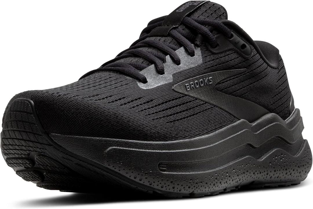 Brooks Womens Ghost Max 2 Neutral Running & Walking Shoe (7.5 Wide, Black/Black/Ebony)