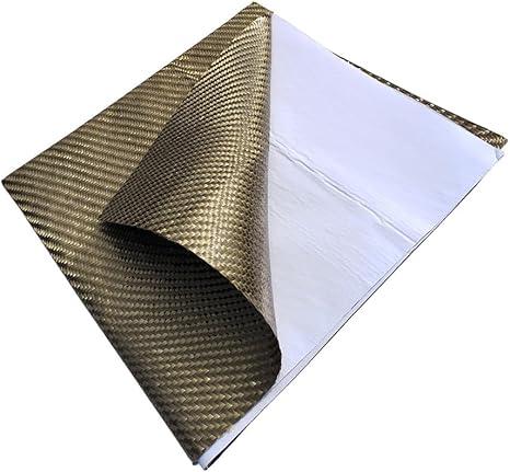 39''x23'' Titanium Adhesive Backed exhaust heat shield for wall behind grill 2500 Degrees High Temp Protection Material Thermal Barrier Blanket Mat