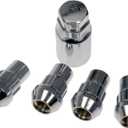 Dorman 712-328 Wheel Nut Lock Chrome Acorn Set M12-1.50 Compatible with Select Models, 4 Pack