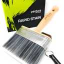 Perdura Rapid Stain Deck Stain Brush Applicator - Fence Floor Tool - 5 Inch Paint Brush - Seal and Paint Fast - Water & Oil Based Coatings for Wood & Concrete - Rough or Smooth