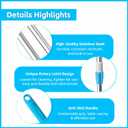 Spin Mop Replacement Handle 360 Degree Spin Mop Pole Handle Replacement Rotating Telescopic Stick for Mop Head, Ideal for Home and Household Cleaning (Blue)