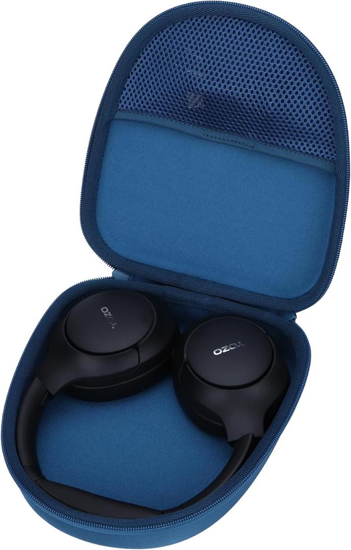 Hard Case Compatible with TOZO HT2 / BERIBES WH202A / Uliptz WH203A / KVIDIO WH201A / Picun B8 / RUNOLIM RUWH301AB-US3 Hybrid Active Noise Cancelling Headphones (Blue Case)