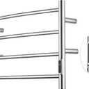 Heated Towel Racks for Bathroom, Wall Mounted Electric Towel Warmer Racks with Timer & Temperature Control, Stainless Steel Towel Heater for Bathroom, Brushed (Round-Brushed Silver, 4 Bars)