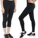 SATINA High Waisted Leggings for Women - Comfortable and Stretchy in Versatile Sizes and Colors - Workout Yoga Leggings Set One Size