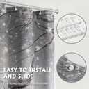 Highland Cow Shower Curtain Winter Rustic Bull Portrait Snowflake Christmas Trees Gray Shower Curtains for Bathroom 72 x72 Inch Xmas Berry Western Country Cattle Restroom Set with 12 Hooks