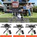 Upgraded Portable Grill Cart for Weber Q1200, Q1000, Q2200, Q2000, Q2400, Foldable Cart for Weber Q Series Gas Grills, Outdoor BBQ Stand with Propane Tank Holder for Travel and Camping