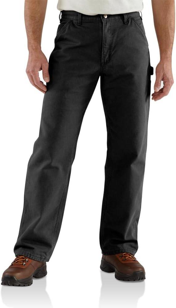 Carhartt Men's Loose Straight Washed Duck Lined Dungaree (34W x 32L, Black)