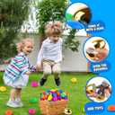 150 Pack 3.1" Fillable Easter Eggs with 6 Surprise Gold Eggs, Colorful Plastic Eggs for Easter Egg Hunts, Basket Stuffers Fillers, Party Favors, Classroom Rewards Prizes for Kids Toddlers Boys Girls