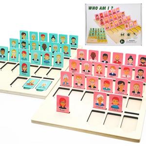 Guess Game Wooden Board Who Am i Game Toy for 3+ Year Old Boys Girls,Guessing Cognitive Toy Logical Reasoning Games for Families,Puzzle Educational Travel Toys for Kids Ages 3 and Up