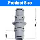 2 x Pool Hose Adapter Connector 1-1/4" or 1-1/2" Pool Hose Adapter for Swimming Pool, Cleaners or Filter Pump Hoses