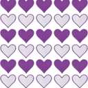 MECCANIXITY 60pcs Large Heart Shaped Iron on Patches 2.7x2.8 inch Embroidered Sew Patches Appliques Garment Embellishments for Clothing Repair Backpack, Purple