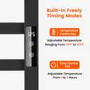 4 Bars Towel Warmer Rack with Top Shelf, Electric Wall Mounted Heated Towel Rack with Timer and Temperature Control, Towel Heater Hard Wired/Plug-in Hot Towel Rails for Bathroom, Grey