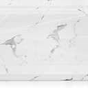 CKB 60 in x 32 in Shower Pan, Carrara White Alcove Shower Base with Left Drain, Low Profile Single Threshold, Acrylic Fiberglass, Slip Resistant