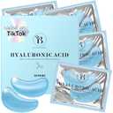 BLOOMORA Hyaluronic Acid Under Eye Patches (30 Pairs) - For Dark Circles & Puffiness - Hydrating Eye Mask for Care (Blue)