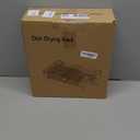 Urackify Stainless Steel Dish Drying Rack - Dish Drainer for Kitchen Counter, Extendable Drainboard with Foldable, Space-Saving Cup & Bowl Organizer, Includes Knife and Utensil Holder, Gray