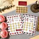 2 x 2PCS Valentine's 14 Things We Love About You Scratch Off Cards, Valentine's Advent Calendar, Personalized Gift for Him Her Husband Wife Girlfriend Boyfriend (2Pcs - We Love)