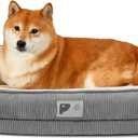 Orthopedic Dog Bed for Medium Dogs with Egg Crate Foam Couch Bed with Four-Sided Bolster, Removable Cover & Non-Slip Bottom Grey M (Medium (30 x 25 Inch))
