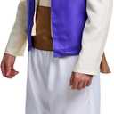 Men's Arab Prince Costume Waistcoat Tunic Pants Sash Hat Adult Halloween Cosplay Fancy Dress Clothes Full Set
