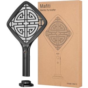 Mafiti Bug Zapper 3000V Mini Electric Fly Swatter with LED Light,Bug Zapper Indoor with Safety Grid for Home,Kitchen&Outdoor Camping-AA Battery Powered (not incl.)