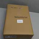 3 Tier Rolling Utility Cart with Handle,REBECAT Utility Cart Made of Multifunctional Storage Organizer Tool for Kitchen,Bathroom,Living Room,Office(Gray)