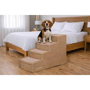 Pet Gear Easy Step IV Pet Stairs, 4 Step for Cats/Dogs, Removable Washable Carpet Treads, for Pets Up to 150lbs, No Tools Required