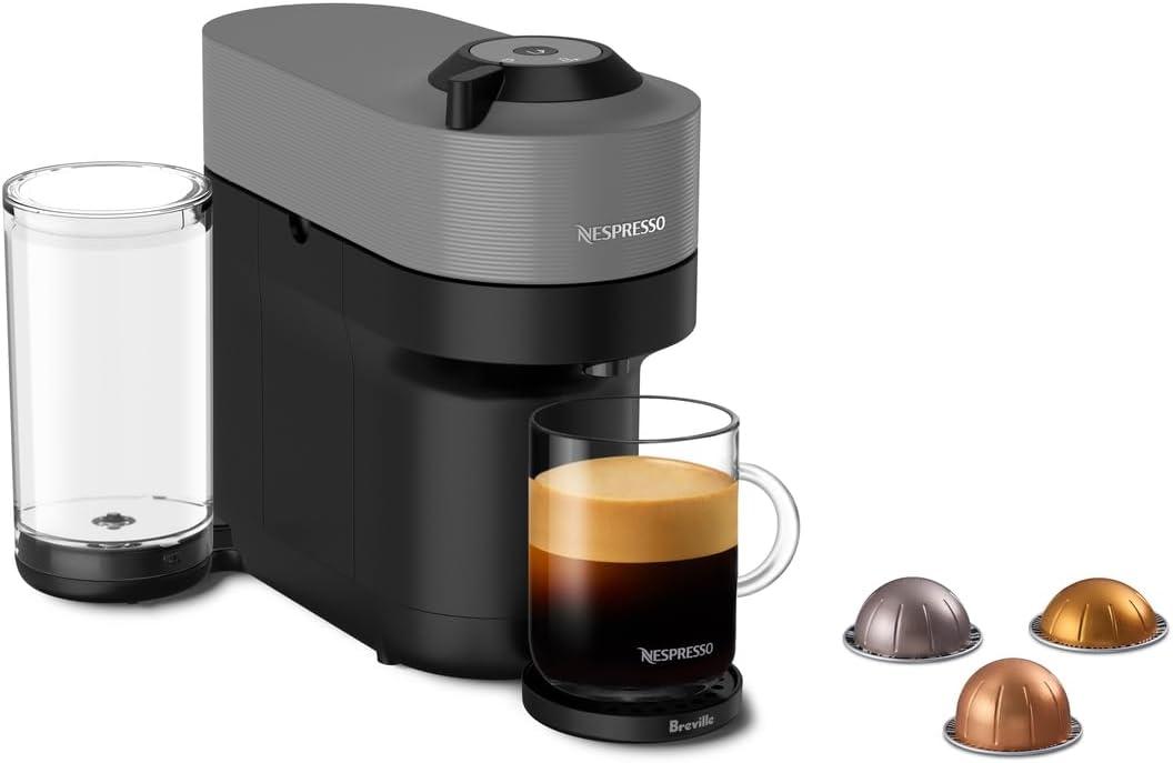 Nespresso Vertuo Pop+ Coffee and Espresso Maker by Breville, Dark Grey