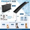 61 Inch Dog Pool Ramp Foldable Non-Slip Dog Ramp for Pool with 20 Inch Support Legs for 200lbs Capacity Fits Above Ground or Inground Pools