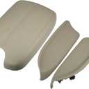 X AUTOHAUX 1 Set Car Center Console Cover Front Door Panels Armrest Replacement for Honda Accord 2008 2009 2010 2011 2012 Beige