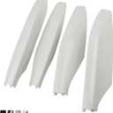 Roof Rack Rail Leg End Cover Shell 4pcs (White Pearl) for Lexus GX470 Toyota Land Cruiser Prado FJ120 2003-2009 Replaces 63491-60060-A0 63492-60040-A0 Front Rear Left Right Side