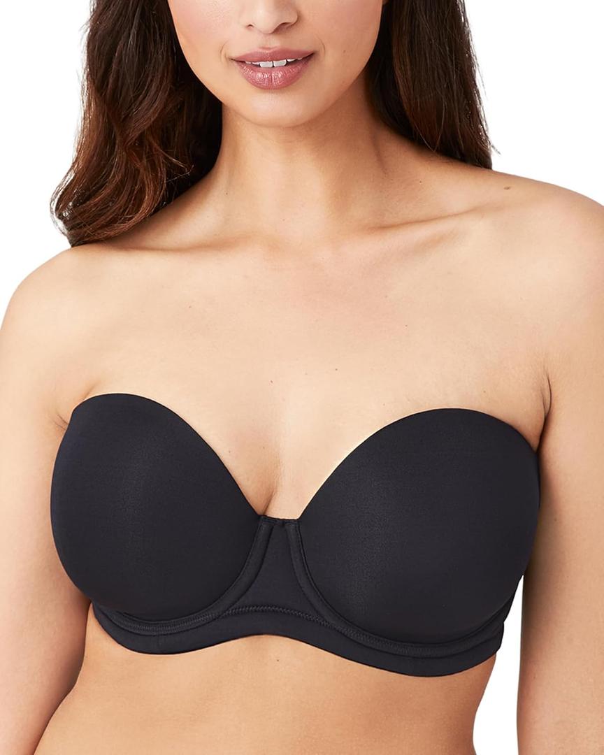 Wacoal Women's Red Carpet Lightly Padded Full Coverage Underwire Strapless Bra, 854119 (40DD, Black)