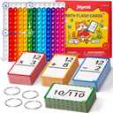 JoyCat Math Flash Cards and Chart for Kids Ages 4-8, 288 Double-Sided Flash Cards for Addition, Subtraction, Multiplication & Division, Interactive Math Learning Tool for Homeschool and Classroom