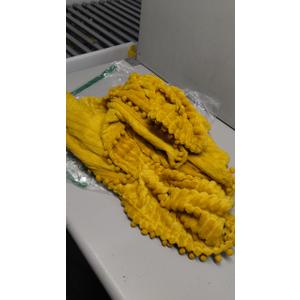 Yellow Fleece Throw Blanket 5060 for Couch Sofa Bed,Super Soft Cozy Plush Microfiber Flannel Blanket with 3D Stripes Lightweight for Adults,Woman,Girls,Gold