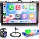 4G+64G for Toyota Corolla 2009-2013 Car Radio, Wireless Carplay Android Auto Android 15 Touch Screen Car Stereo, Bluetooth, GPS Navi, 5G WiFi, SWC, HD Backup Camera