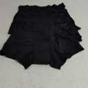 INNERSY Women's High Waisted Period Underwear Boy Shorts Panties for Postpartum Menstrual 3-Pack (Medium, Black)