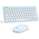 TECKNET Wireless Keyboard and Mouse Combo, Mini Cordless Computer Keyboard and Mouse Set 2.4GHz, Silent Adjustable 1600 DPI, Quiet Click, Lag-Free for Computer, Laptop, PC, Windows, Mac, Chrome OS