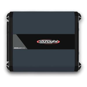 SounDigital - Car Full Range Amplifier 800 - 4 Channels 800 Watts RMS 4 Ohm - Compact Size - Professional Quality - 2025 Best Performance Award