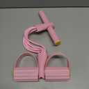 Pedal Resistance Bands with Handles, Upgrade 6-Tubes Manual Tension Training Pedal, Natural Rubber Foot Pedal Resistance Bands, Multifunction Fitness Bands for Abdomen, Waist, Arm, Leg (Pink)