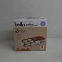 Bella 10"x 20" Ceramic Fold-n-Store Dual Temp Griddle, Fits-anywhere Kitchenware, EverGood Ceramic Nonstick Coating, 2 Temperature Zones up to 400°F​, Dishwasher Safe Drip Tray, 1500 Watt, Oatmilk 