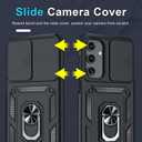 Janmitta for Samsung Galaxy A16 Case Built in Slide Camera Cover,Black