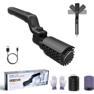 Electric Grill Cleaning Brush,Rechargeable 3-Speed Powerful Grill Brush,Waterproof Design, 180 Adjustable Stainless Steel Replaceable Brush Head,Specially Designed for Outdoor Camping and Barbecuing