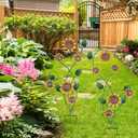YEAHOME Garden Decor for Outside, 2 Pack 37 Metal Sunflowers Garden Stakes, Spring Wall Decor, Yellow Look & Personalities Flowers Yard Art for Outdoor Lawn Backyard Porch Patio Home Decorations