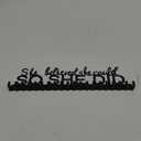 Goutoports Medal Holder Display Hanger - She Believed She Could She Did - Personalized Medal Wall Hanger for Sport Race Runner Sturdy Black Steel Metal Over 60 Medals Easy to Install