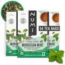Numi Tea Organic Moroccan Mint Tea, 54 Herbal Tea Bags, Caffeine Free (EXP 12/01/28)